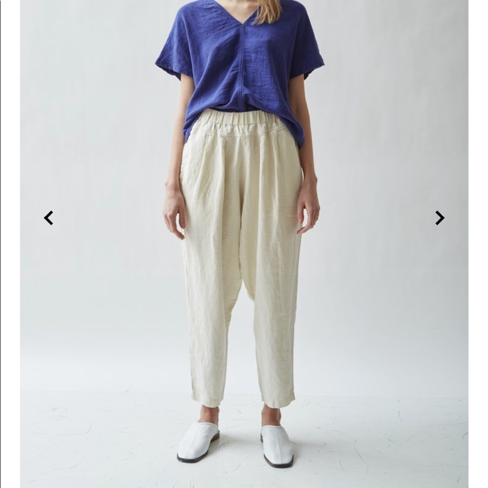 Black crane carpenter pant in cream medium